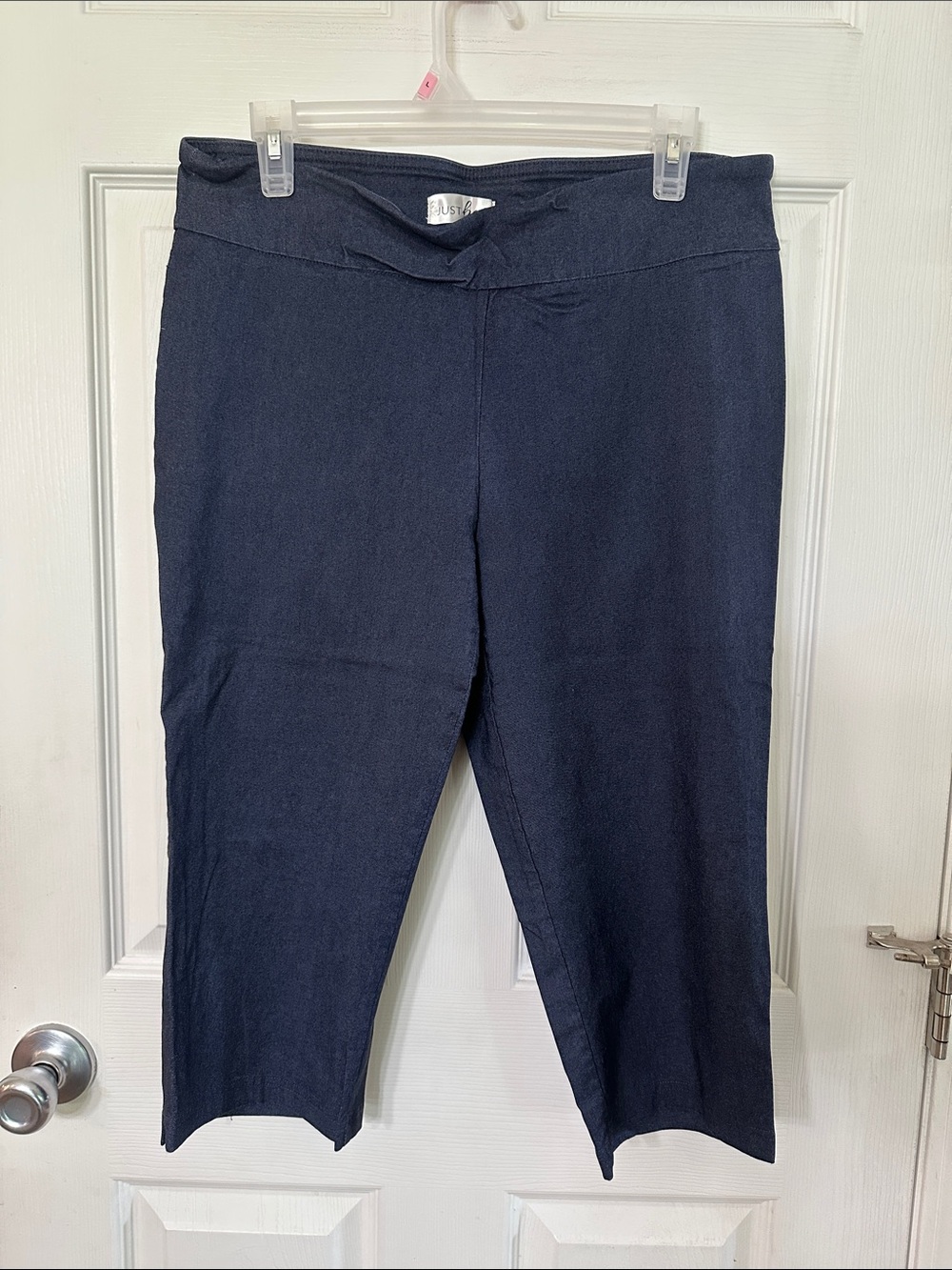 Navy Pull-On Capri with Comfort Waistband